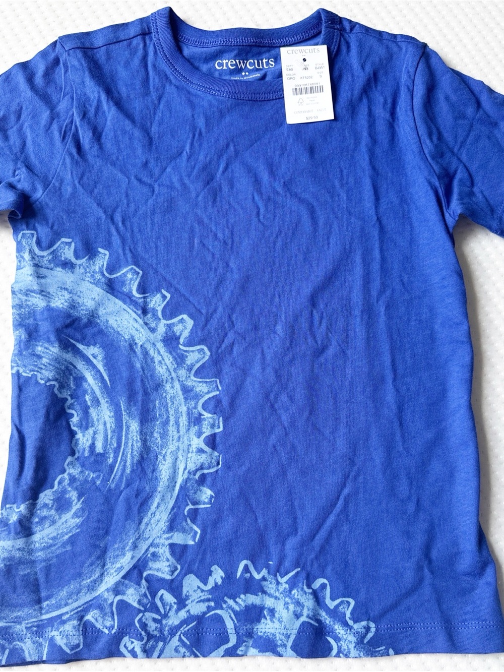 crewcuts Royal Blue Short-Sleeve Tee with Gear Graphic